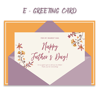 "E - Greeting Card for Fathers Day - Click here to View more details about this Product
